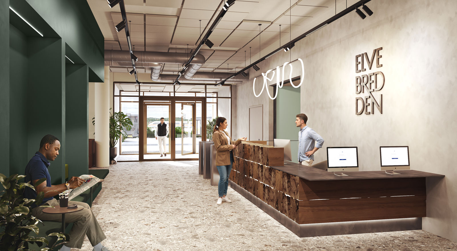 Illustrasjon av resepsjonen